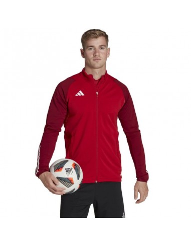 Adidas Tiro 23 Ανδρική Ζακέτα με Φερμουάρ Κόκκινη HE5650
