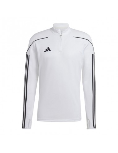 Adidas Ανδρική Μπλούζα με Φερμουάρ Μακρυμάνικη Λευκή IC7878