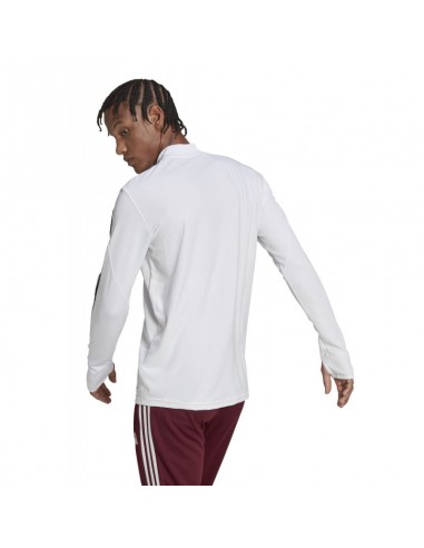 Adidas Ανδρική Μπλούζα με Φερμουάρ Μακρυμάνικη Λευκή IC7878