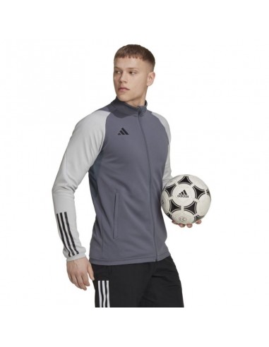 Adidas Tiro 23 Competition Ανδρική Ζακέτα με Φερμουάρ Γκρι HP1908
