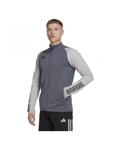 Adidas Tiro 23 Competition Ανδρική Ζακέτα με Φερμουάρ Γκρι HP1908