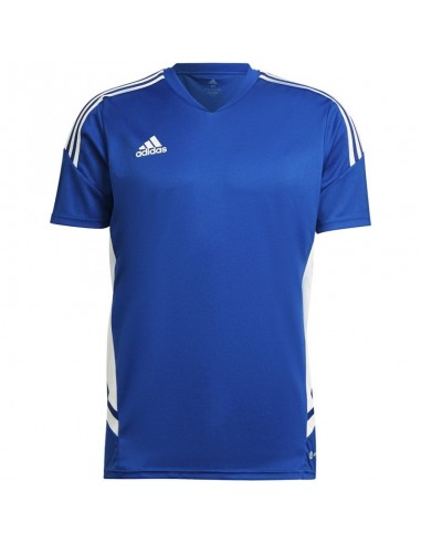 Adidas Condivo 22 Αθλητικό Ανδρικό T-shirt Μπλε με Λογότυπο HA6285