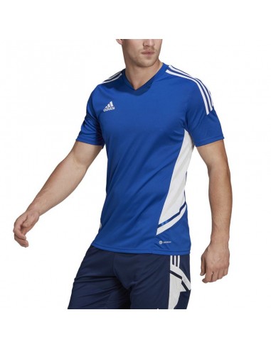 Adidas Condivo 22 Αθλητικό Ανδρικό T-shirt Μπλε με Λογότυπο HA6285