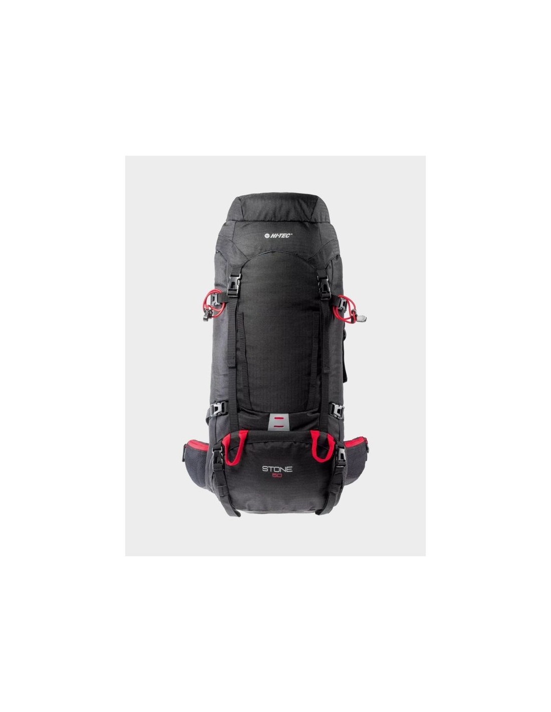 Hi-Tec Stone 50 Ορειβατικό Σακίδιο 50lt Αδιάβροχο Μαύρο