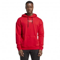 Adidas Ανδρικό Φούτερ με Κουκούλα και Τσέπες Better Scarlet HT1992