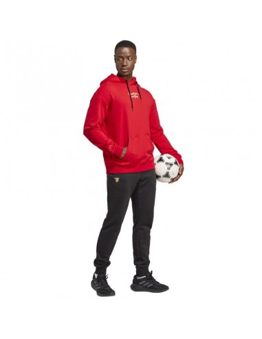 Adidas Ανδρικό Φούτερ με Κουκούλα και Τσέπες Better Scarlet HT1992