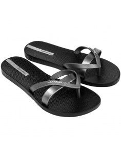 Ipanema Kirei Σαγιονάρες σε Μαύρο Χρώμα 780-20324 BLACK/SILVER 81805-24145 2