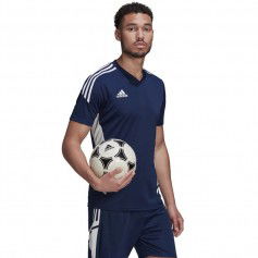 Adidas Condivo 22 Αθλητικό Ανδρικό T-shirt Navy Μπλε με Λογότυπο HA6291