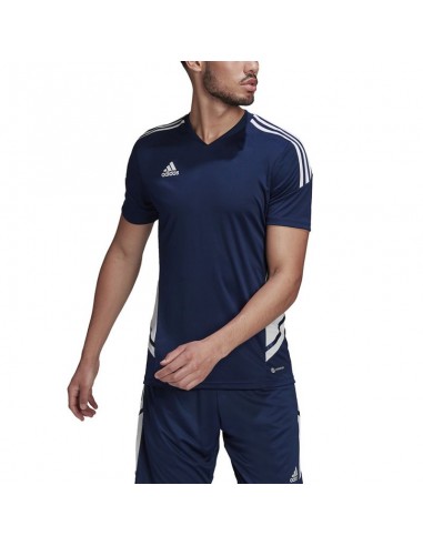 Adidas Condivo 22 Αθλητικό Ανδρικό T-shirt Navy Μπλε με Λογότυπο HA6291