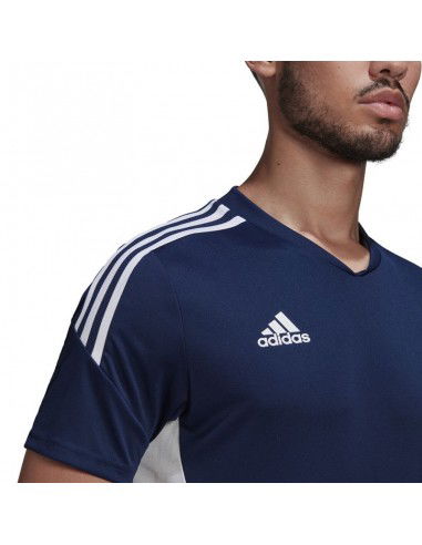 Adidas Condivo 22 Αθλητικό Ανδρικό T-shirt Navy Μπλε με Λογότυπο HA6291