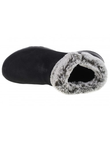 Skechers On The Go Joy Savvy Suede Γυναικεία Μποτάκια με Γούνα Μαύρα 144003-BKGY