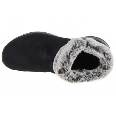 Skechers On The Go Joy Savvy Suede Γυναικεία Μποτάκια με Γούνα Μαύρα 144003-BKGY