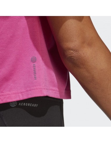 Adidas Train Icons 3 Bar Logo Γυναικείο Αθλητικό T-shirt Fast Drying Ροζ HS2345