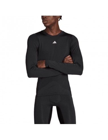 Adidas Techfit Ανδρική Μπλούζα Μακρυμάνικη Μαύρη HP0626