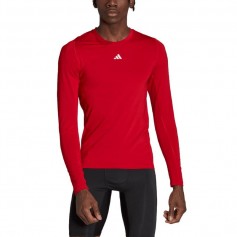 Adidas Techfit Langarm Ανδρική Μπλούζα Μακρυμάνικη Κόκκινη HP0639