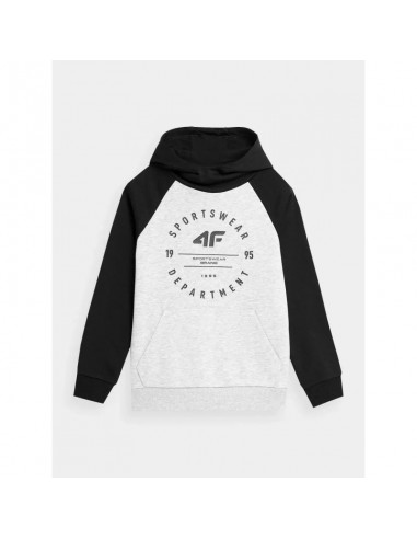 4F Παιδικό Φούτερ με Κουκούλα Λευκό 4FJSS23TSWSM221-27M