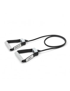 Reebok Adjustable Resistance RSTB-16075 Λάστιχο Γυμναστικής Σωληνωτό Μαλακό με Λαβές Μαύρο