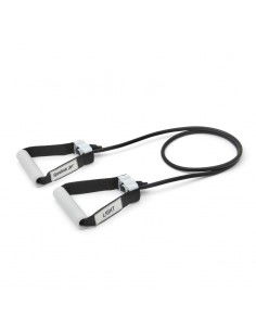 Reebok Adjustable Resistance RSTB-16075 Λάστιχο Γυμναστικής Σωληνωτό Μαλακό με Λαβές Μαύρο