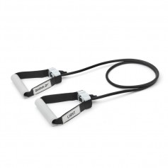 Reebok Adjustable Resistance RSTB-16075 Λάστιχο Γυμναστικής Σωληνωτό Μαλακό με Λαβές Μαύρο