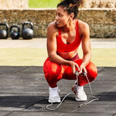 Reebok Premium RARP-12021 Σχοινάκι Γυμναστικής με Βάρος Κόκκινο