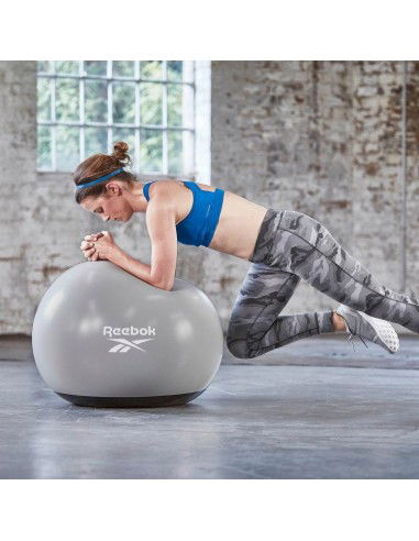 Reebok RAB-40016BK Μπάλα Pilates 65cm σε Ασημί Χρώμα