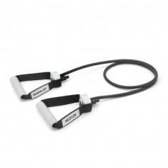 Reebok RSTB-16076 Λάστιχο Γυμναστικής Σωληνωτό Μέτριο με Λαβές Μαύρο