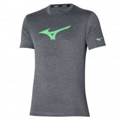 Mizuno Ανδρικό Αθλητικό T-shirt Κοντομάνικο Γκρι J2GAA00608