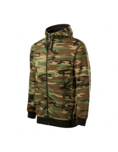 Malfini Ανδρική Φούτερ Ζακέτα με Κουκούλα και Τσέπες Χακί MLI-C1933