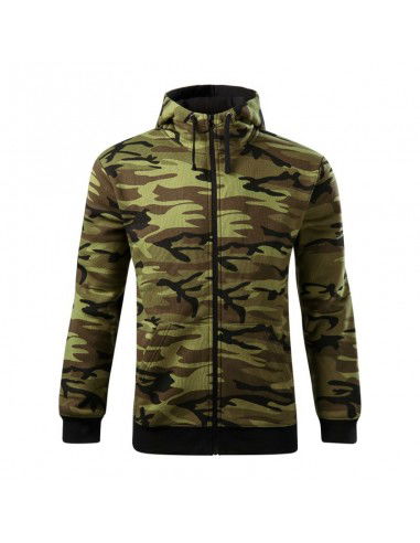 Malfini Ανδρική Φούτερ Ζακέτα με Κουκούλα και Τσέπες Χακί MLI-C1934