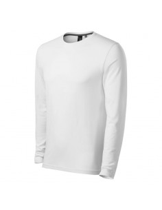 Malfini Ανδρική Διαφημιστική Μπλούζα Μακρυμάνικη σε Λευκό Χρώμα MLI-15500