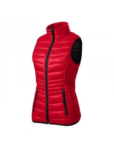 Malfini Κοντό Γυναικείο Αμάνικο Puffer Μπουφάν Κόκκινο MLI-55471