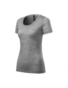 Malfini Γυναικείο Διαφημιστικό T-shirt Κοντομάνικο σε Γκρι Χρώμα MLI-15812