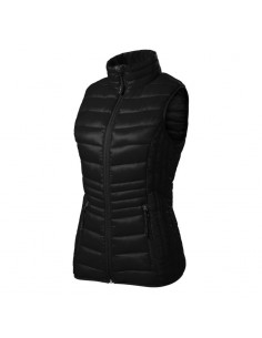 Malfini Κοντό Γυναικείο Αμάνικο Puffer Μπουφάν Μαύρο MLI-55401