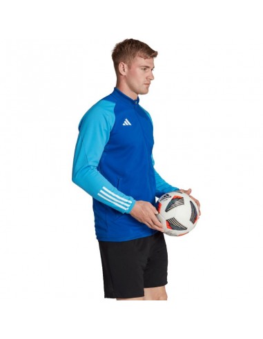 Adidas Tiro 23 Competition Ανδρική Φούτερ Ζακέτα με Τσέπες Μπλε HU1305