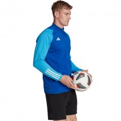 Adidas Tiro 23 Competition Ανδρική Φούτερ Ζακέτα με Τσέπες Μπλε HU1305