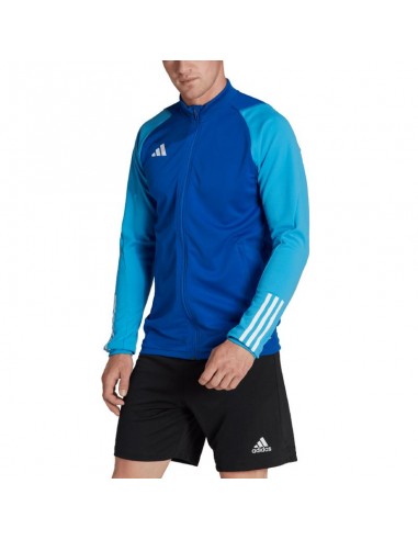 Adidas Tiro 23 Competition Ανδρική Φούτερ Ζακέτα με Τσέπες Μπλε HU1305