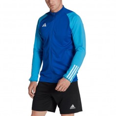 Adidas Tiro 23 Competition Ανδρική Φούτερ Ζακέτα με Τσέπες Μπλε HU1305