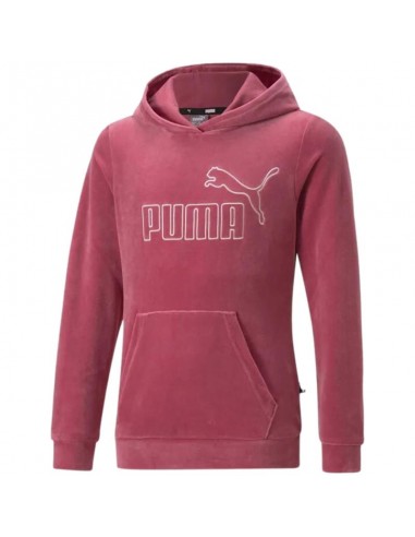 Puma Γυναικείο Φούτερ Βελουτέ με Κουκούλα Dusty Pink 671040-45