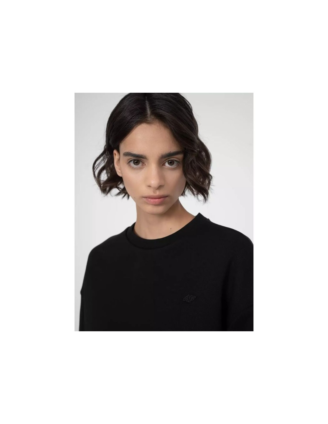 4F 4F Γυναικείο Φούτερ Μαύρο 4FSS23TSWSF537-20S