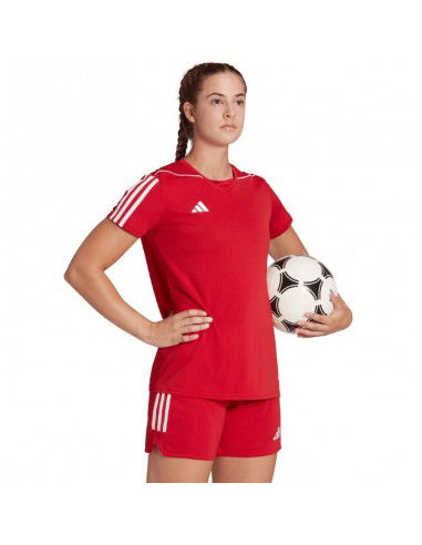 Adidas Tiro 23 League Γυναικείο Αθλητικό T-shirt Fast Drying Κόκκινο HT6549