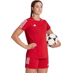 Adidas Tiro 23 League Γυναικείο Αθλητικό T-shirt Fast Drying Κόκκινο HT6549