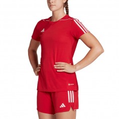 Adidas Tiro 23 League Γυναικείο Αθλητικό T-shirt Fast Drying Κόκκινο HT6549