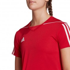 Adidas Tiro 23 League Γυναικείο Αθλητικό T-shirt Fast Drying Κόκκινο HT6549