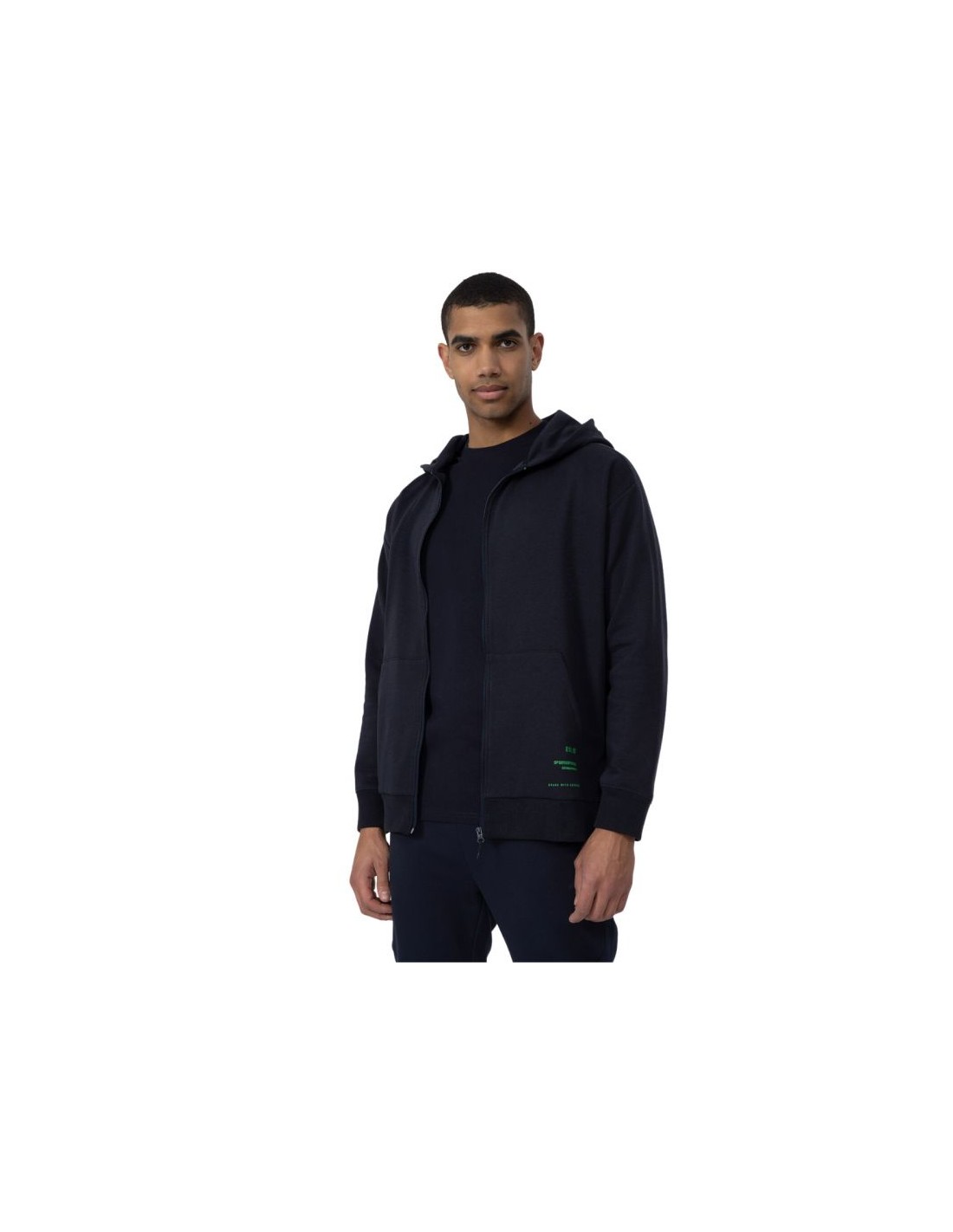 4F Ανδρική Φούτερ Ζακέτα με Κουκούλα και Τσέπες Navy Μπλε 4FSS23TSWSM236-31S