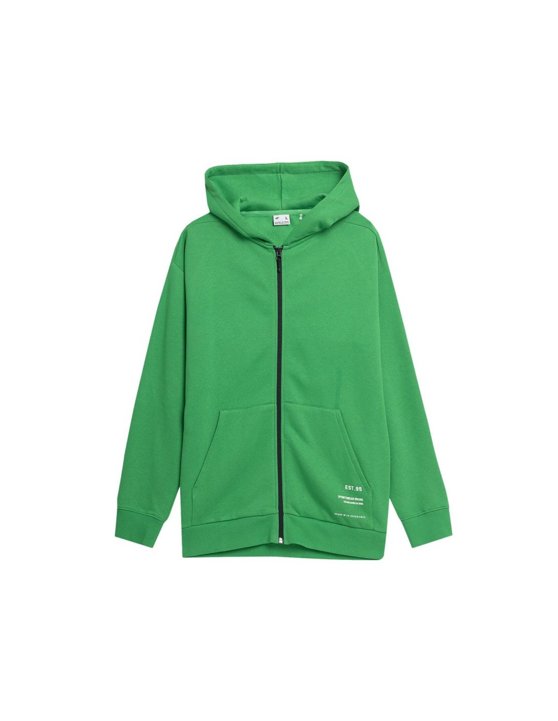 4F Ανδρική Φούτερ Ζακέτα με Κουκούλα και Τσέπες Πράσινη 4FSS23TSWSM236-41S