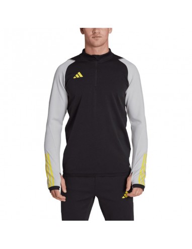 Adidas Tiro 23 Competition Ανδρική Αθλητική Μπλούζα Μακρυμάνικη με Φερμουάρ Μαύρη HU1307