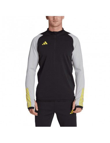 Adidas Tiro 23 Competition Ανδρική Αθλητική Μπλούζα Μακρυμάνικη με Φερμουάρ Μαύρη HU1307
