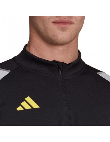 Adidas Tiro 23 Competition Ανδρική Αθλητική Μπλούζα Μακρυμάνικη με Φερμουάρ Μαύρη HU1307