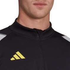 Adidas Tiro 23 Competition Ανδρική Αθλητική Μπλούζα Μακρυμάνικη με Φερμουάρ Μαύρη HU1307
