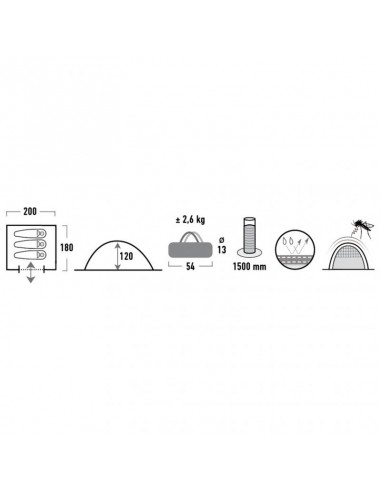 Tent High Peak Beaver 3 blue 10167